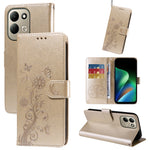 For Xiaomi Redmi 17 5G / Xiaomi Redmi 17 4G Leather Case Butterfly Floral Imprint Wallet Stand Cover