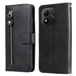 Xiaomi Redmi Note 17 4G (Global) / Note 17 5G (Global) / Note 17 (Indien/Kina) 5G PU-läderfodral med dragkedja och plånboksfodral med stativ
