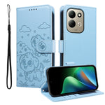 For Xiaomi Redmi 17 5G / Xiaomi Redmi 17 4G Case RFID Blocking Imprinted Dog Pattern PU Leather Phone Cover with Wrist Strap