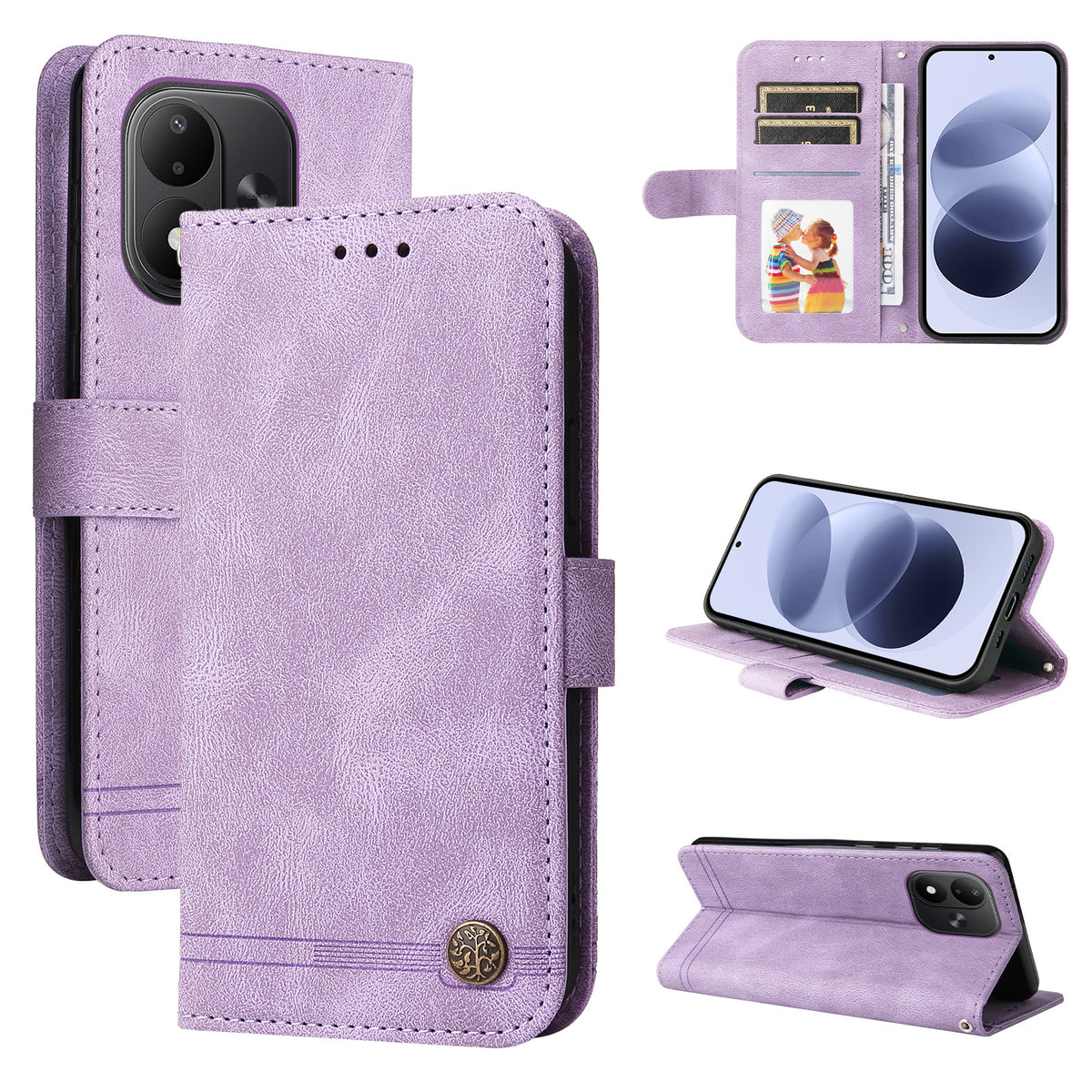 For Xiaomi Redmi Note 17 4G (Global) / Note 17 5G (Global) / Note 17 (India / China) 5G Leather Wallet Cases Skin Touch Phone Cover Stand with Strap