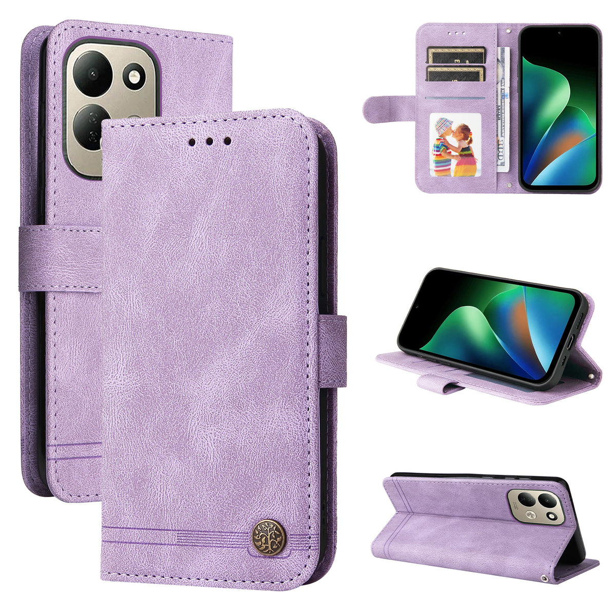 For Xiaomi Redmi 17 5G / Xiaomi Redmi 17 4G Leather Wallet Cases Skin Touch Phone Cover Stand with Strap