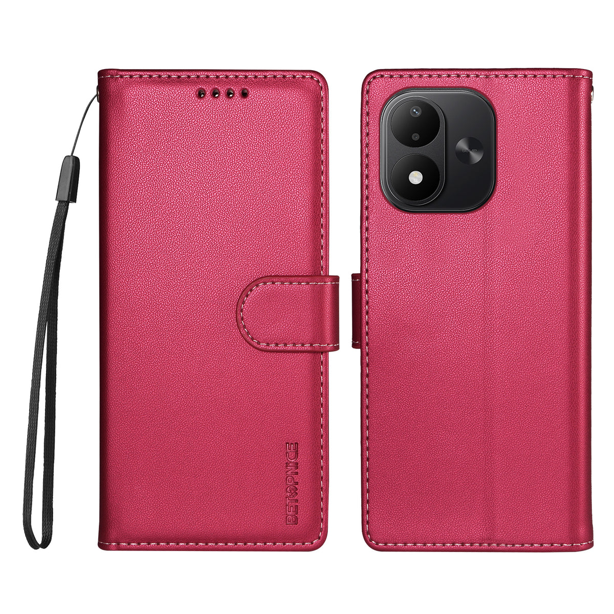 BETOPNICE for Xiaomi Redmi Note 17 4G (Global) / Note 17 5G (Global) / Note 17 (India / China) 5G 006 Case RFID Blocking Wallet Stand Leather Phone Cover with Wrist Strap