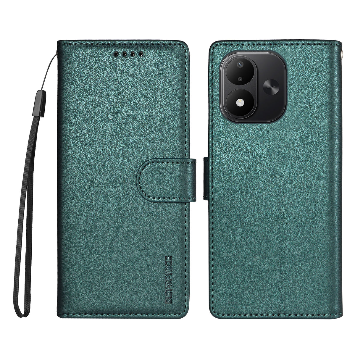 BETOPNICE for Xiaomi Redmi Note 17 4G (Global) / Note 17 5G (Global) / Note 17 (India / China) 5G 006 Case RFID Blocking Wallet Stand Leather Phone Cover with Wrist Strap