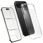 For iPhone Air Case 2 in 1 TPU Clear Phone Cover with High Aluminium-silicon Glass Screen Protector