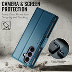CASEME til Samsung Galaxy S26 FE Cover 023-serien RFID-blokerende pungstativ Glansfuld Litchi-tekstur læder telefoncover