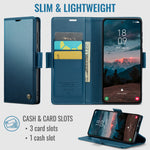 CASEME til Samsung Galaxy S26 FE Cover 023-serien RFID-blokerende pungstativ Glansfuld Litchi-tekstur læder telefoncover