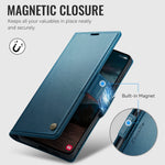 CASEME til Samsung Galaxy S26 FE Cover 023-serien RFID-blokerende pungstativ Glansfuld Litchi-tekstur læder telefoncover