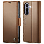 CASEME til Samsung Galaxy S26 FE Cover 023-serien RFID-blokerende pungstativ Glansfuld Litchi-tekstur læder telefoncover
