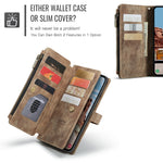 CASEME för Samsung Galaxy S26 FE Plånboksfodral C30 Lädermobilfodral med 10 Korthållare med Blixtlåsficka
