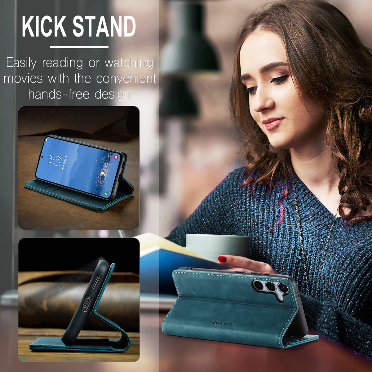 CASEME for Samsung Galaxy S26 FE Wallet Case  013 Series PU Leather Phone Cover Stand