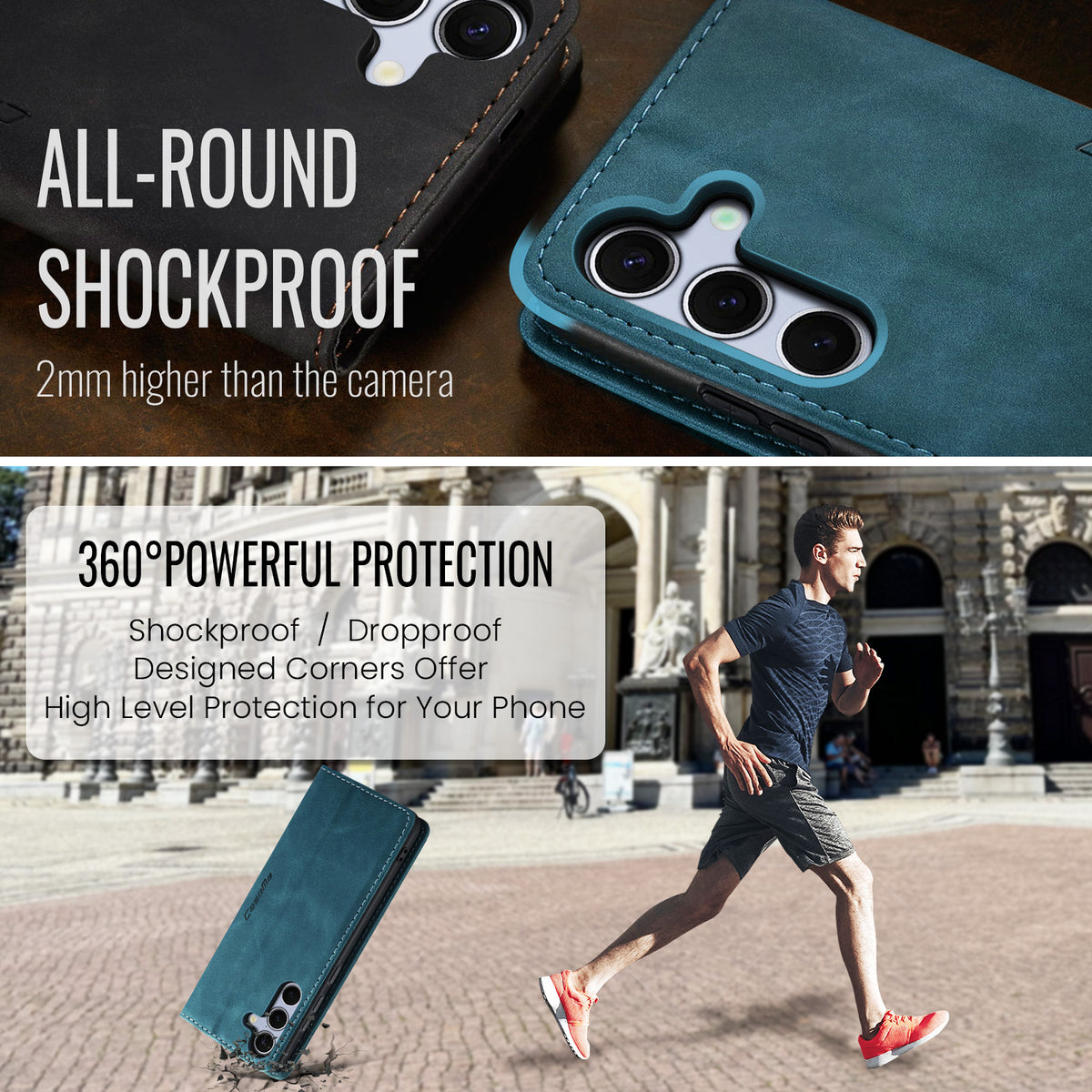CASEME for Samsung Galaxy S26 FE Wallet Case  013 Series PU Leather Phone Cover Stand