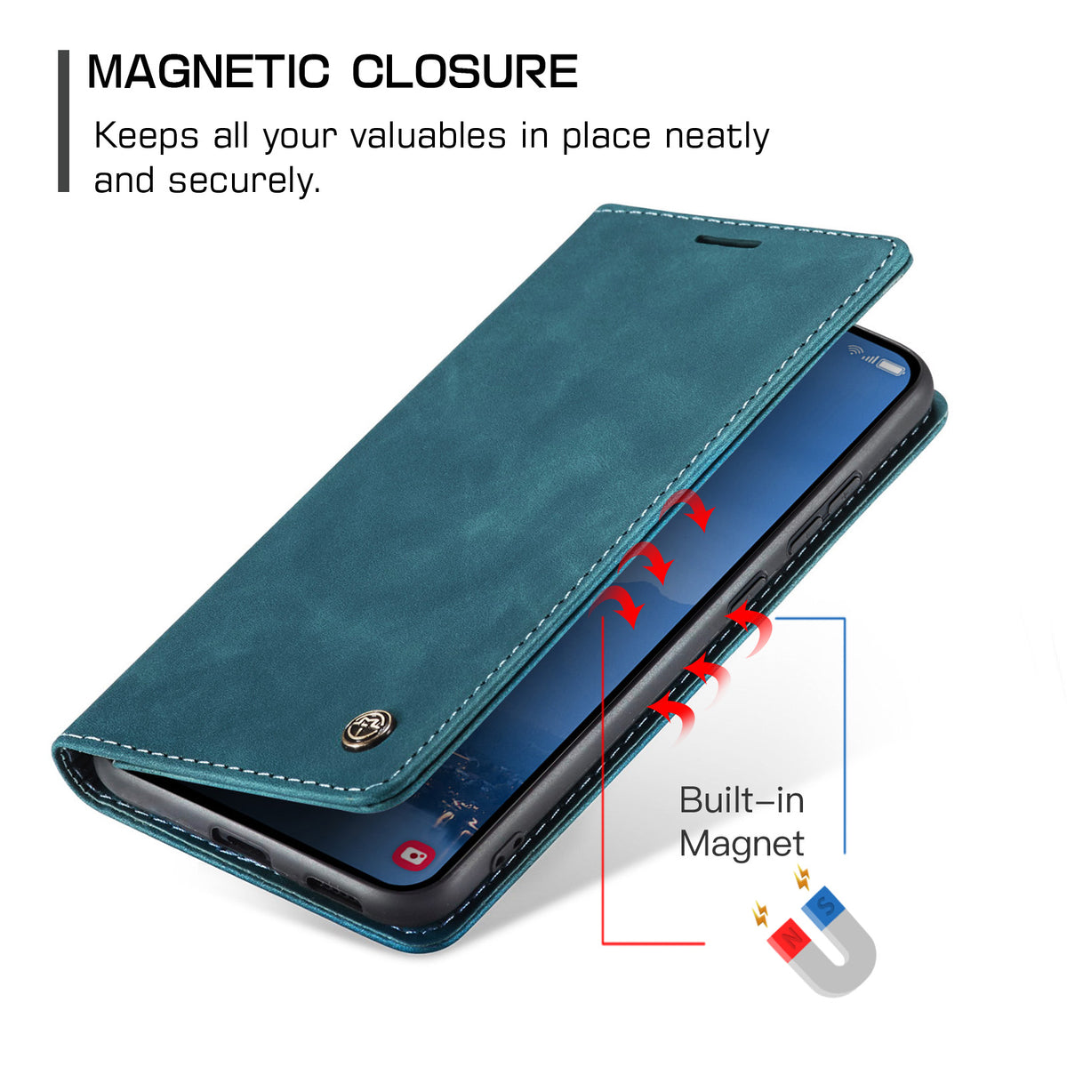 CASEME for Samsung Galaxy S26 FE Wallet Case  013 Series PU Leather Phone Cover Stand