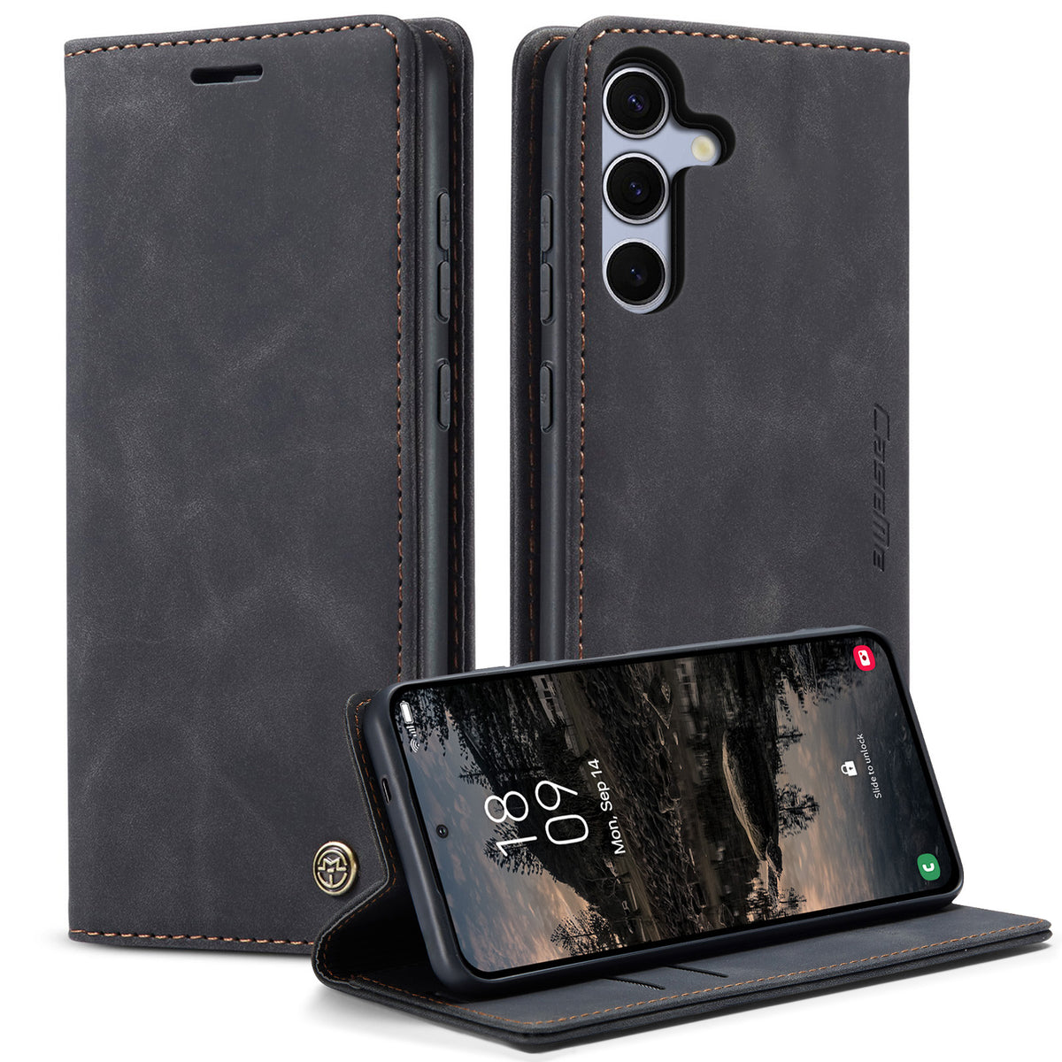 CASEME for Samsung Galaxy S26 FE Wallet Case  013 Series PU Leather Phone Cover Stand
