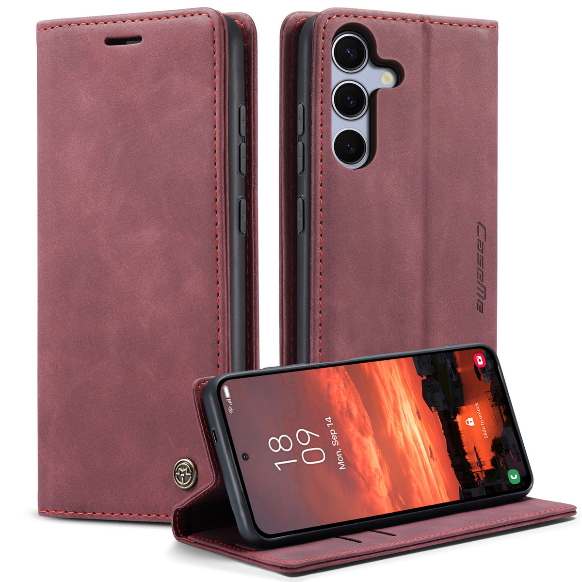 CASEME for Samsung Galaxy S26 FE Wallet Case  013 Series PU Leather Phone Cover Stand