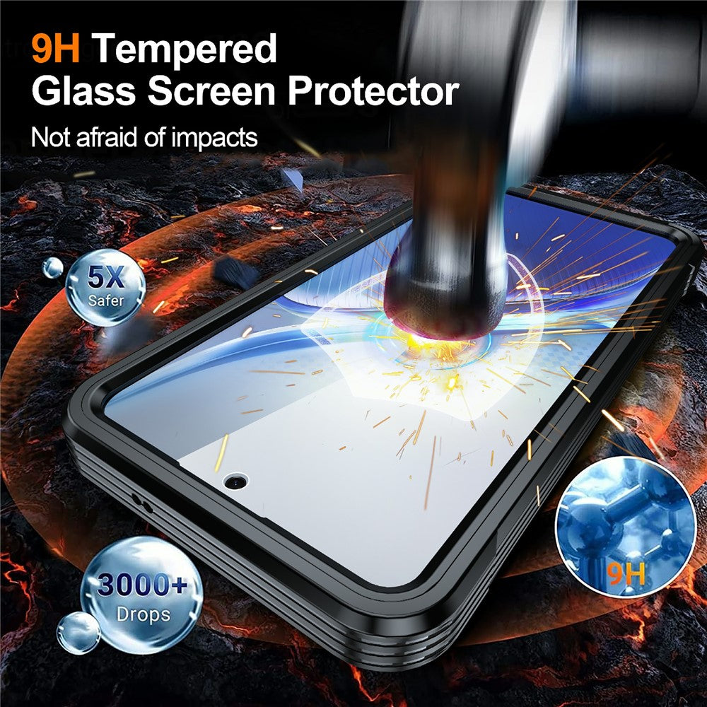 For Samsung Galaxy S26 FE Magnetic Case PC + TPU Phone Cover with Tempered Glass Screen Film