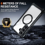 For Samsung Galaxy S26 FE Magnetic Case PC + TPU Phone Cover with Tempered Glass Screen Film