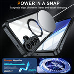 For Samsung Galaxy S26 FE Magnetic Case PC + TPU Phone Cover with Tempered Glass Screen Film
