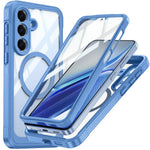 For Samsung Galaxy S26 FE Magnetic Case PC + TPU Phone Cover with Tempered Glass Screen Film