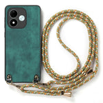 For Xiaomi Redmi Note 17 4G (Global) / Note 17 5G (Global) / Note 17 (India / China) 5G Retro Leather Phone Back Cover with Adjustable Strap