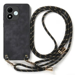 For Xiaomi Redmi Note 17 4G (Global) / Note 17 5G (Global) / Note 17 (India / China) 5G Retro Leather Phone Back Cover with Adjustable Strap
