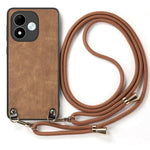 For Xiaomi Redmi Note 17 4G (Global) / Note 17 5G (Global) / Note 17 (India / China) 5G Retro Leather Phone Back Cover with Adjustable Strap