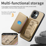 Xiaomi Redmi Note 17 4G (Global) / Note 17 5G (Global) / Note 17 (Indien / Kina) 5G Magnetiskt fodral i PU-läder + PC + TPU reptåligt bakstycke med avtagbar korthållare