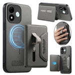 Xiaomi Redmi Note 17 4G (Global) / Note 17 5G (Global) / Note 17 (Indien / Kina) 5G Magnetiskt fodral i PU-läder + PC + TPU reptåligt bakstycke med avtagbar korthållare