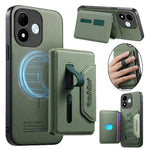 Xiaomi Redmi Note 17 4G (Global) / Note 17 5G (Global) / Note 17 (Indien / Kina) 5G Magnetiskt fodral i PU-läder + PC + TPU reptåligt bakstycke med avtagbar korthållare