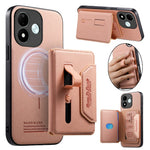 Xiaomi Redmi Note 17 4G (Global) / Note 17 5G (Global) / Note 17 (Indien / Kina) 5G Magnetiskt fodral i PU-läder + PC + TPU reptåligt bakstycke med avtagbar korthållare