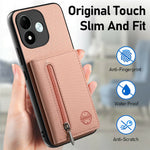 For Xiaomi Redmi Note 17 4G (Global) / Note 17 5G (Global) / Note 17 (India / China) 5G Case Zipper Card Holder Kickstand Jeans Cloth Texture Leather Back Cover