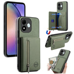 For Xiaomi Redmi Note 17 4G (Global) / Note 17 5G (Global) / Note 17 (India / China) 5G Case Zipper Card Holder Kickstand Jeans Cloth Texture Leather Back Cover