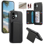 For Xiaomi Redmi Note 17 4G (Global) / Note 17 5G (Global) / Note 17 (India / China) 5G Case RFID Blocking Carbon Fiber Leather Phone Back Cover with Card Holder