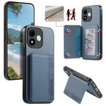 For Xiaomi Redmi Note 17 4G (Global) / Note 17 5G (Global) / Note 17 (India / China) 5G Case RFID Blocking Carbon Fiber Leather Phone Back Cover with Card Holder
