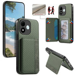 For Xiaomi Redmi Note 17 4G (Global) / Note 17 5G (Global) / Note 17 (India / China) 5G Case RFID Blocking Carbon Fiber Leather Phone Back Cover with Card Holder