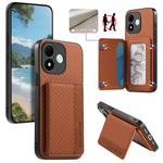 For Xiaomi Redmi Note 17 4G (Global) / Note 17 5G (Global) / Note 17 (India / China) 5G Case RFID Blocking Carbon Fiber Leather Phone Back Cover with Card Holder
