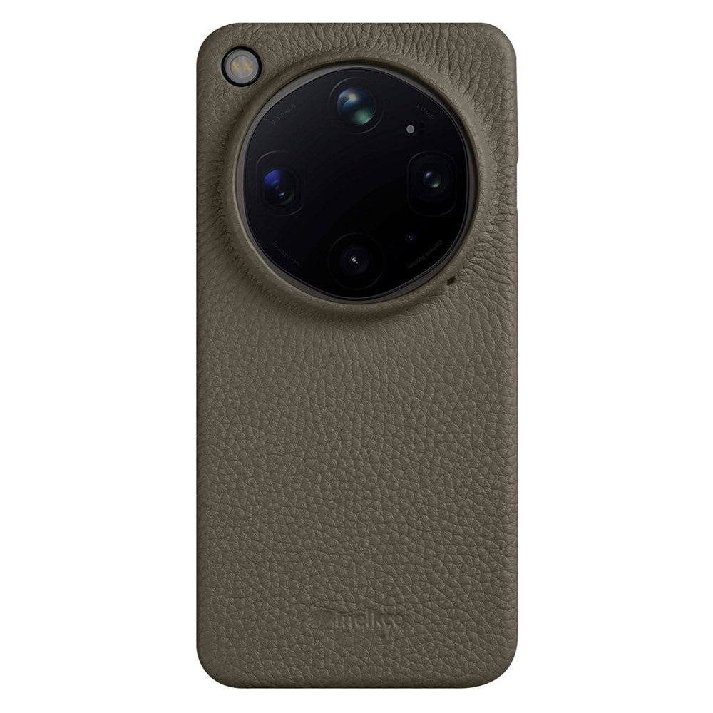 MELKCO til Oppo Find X9 Ultra 5G Cover Incomplete Edge Ægte Koskind Belagt PC Cover