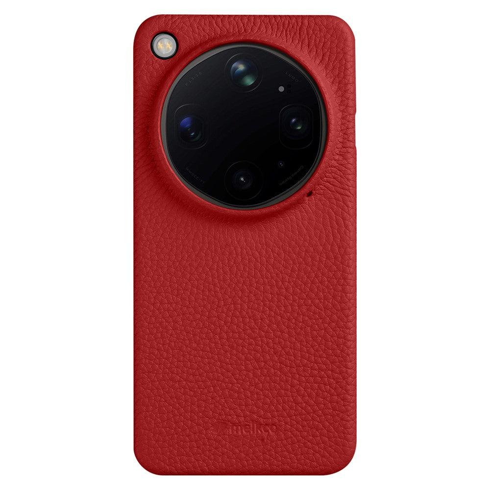 MELKCO til Oppo Find X9 Ultra 5G Cover Incomplete Edge Ægte Koskind Belagt PC Cover
