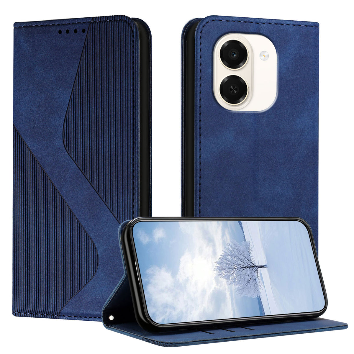 For Honor Play 80 Plus 5G / Honor X7e 4G Phone Cover Skin-touch Feel Leather Wallet Case with Stand