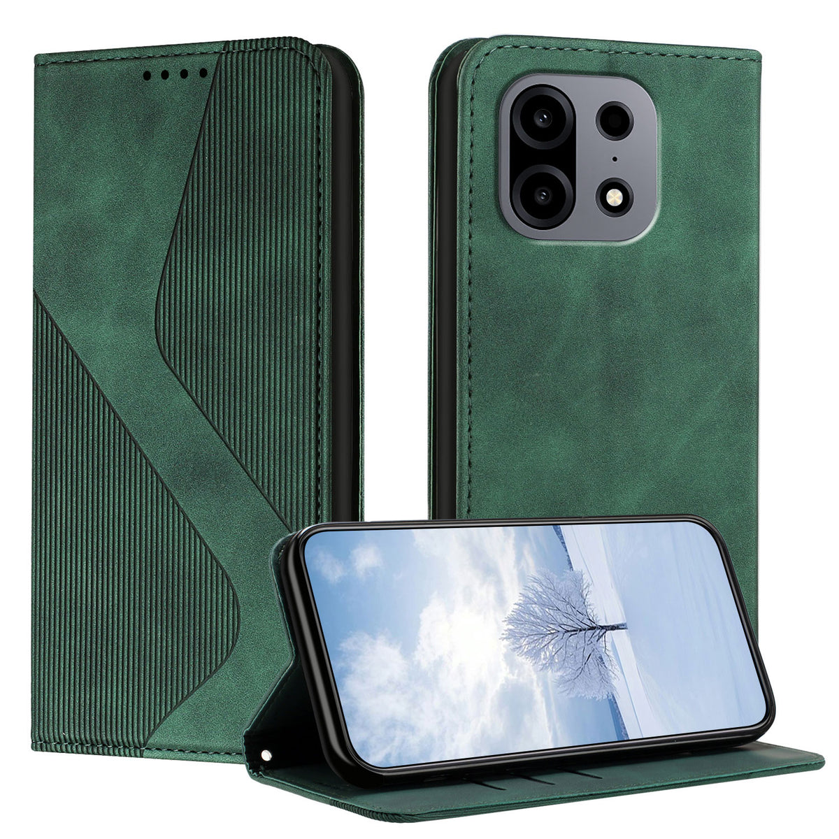 For OnePlus Turbo 6X Pro 5G Phone Cover Skin-touch Feel Leather Wallet Case with Stand