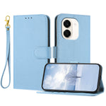 For Honor Play 80 Plus 5G / Honor X7e 4G Leather Case Litchi Texture Wallet Stand Anti Drop Phone Cover with Wrist Strap