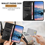 For OnePlus Turbo 6X Pro 5G Leather Case Litchi Texture Wallet Stand Anti Drop Phone Cover with Wrist Strap