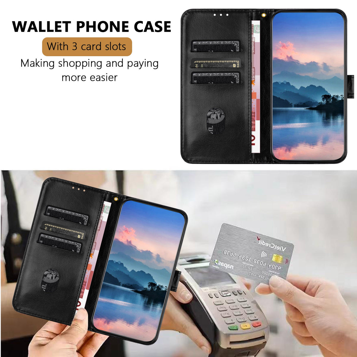 For Huawei nova 16 5G Leather Case Litchi Texture Wallet Stand Anti Drop Phone Cover with Wrist Strap