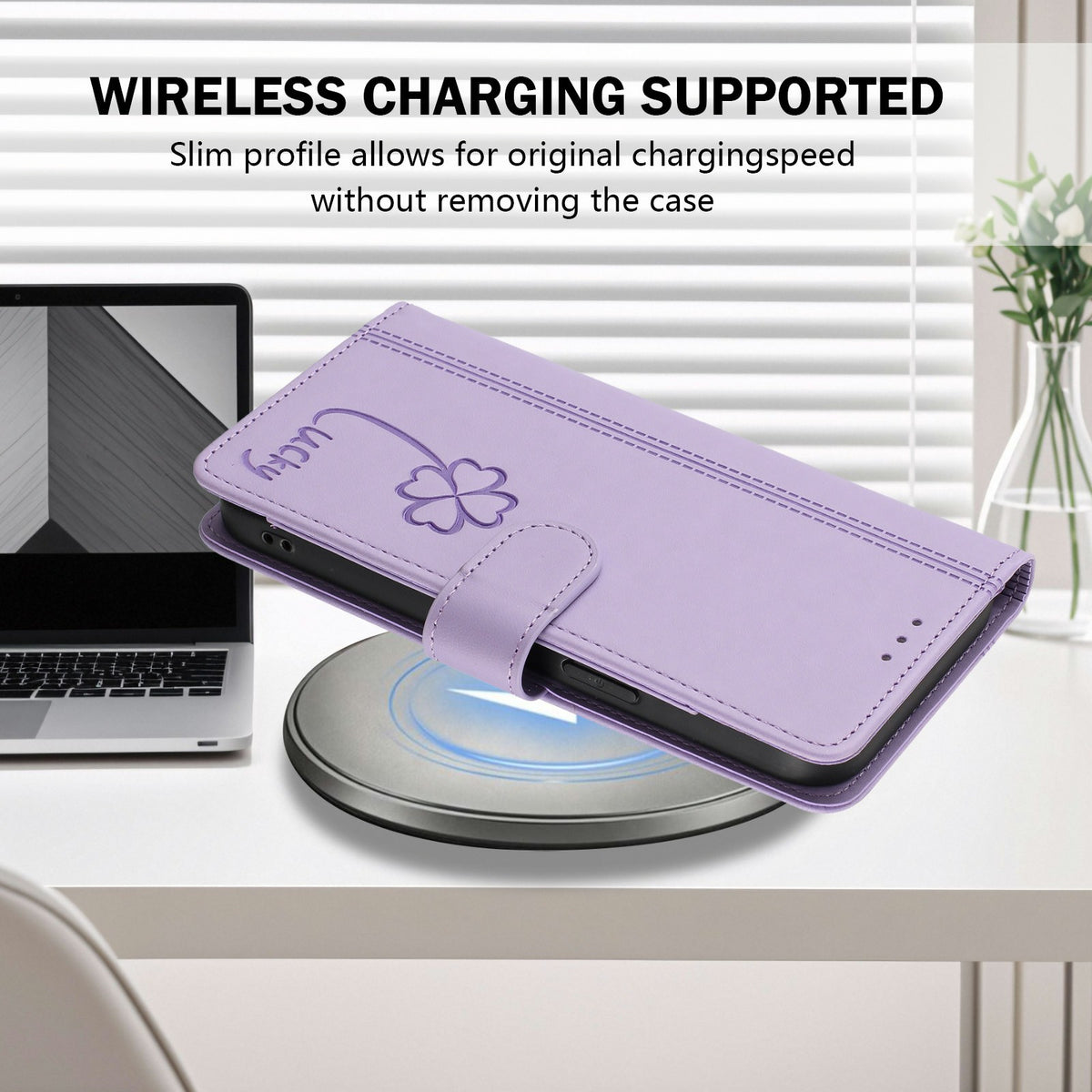 For Xiaomi 17T Wallet Case 9 Card Slots Lucky Clover Imprint Leather Phone Cover with Wrist Strap
