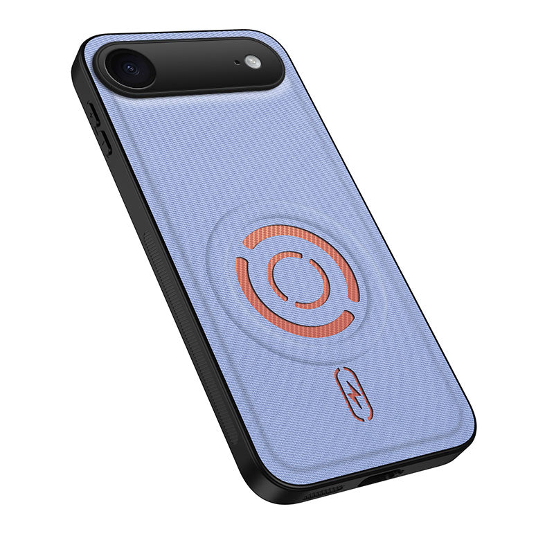 WANLONFENG for iPhone Air KJB Series Magnetic Case Tech Fabric Texture PC+TPU Shockproof Phone Cover