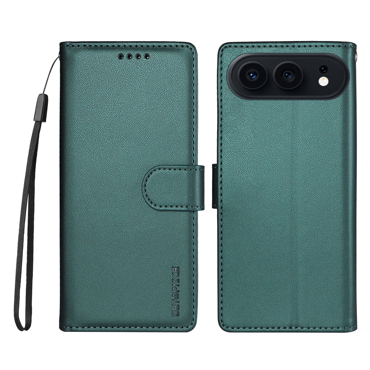 BETOPNICE for Honor 500 Pro 5G / Honor 500 5G 006 Case RFID Blocking Wallet Stand Leather Phone Cover with Wrist Strap