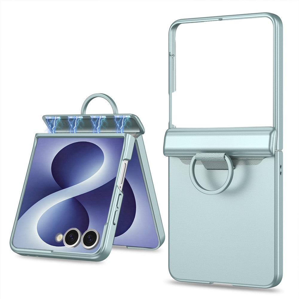 GKK For Samsung Galaxy Z Flip8 Case Magnetic Hinge Hard PC Phone Cover with Ring Holder