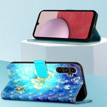 Samsung Galaxy A14 5G / A14 4G Läderfodral 3D-mönstertryck Plånboksfodral med rem