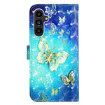 Samsung Galaxy A14 5G / A14 4G Läderfodral 3D-mönstertryck Plånboksfodral med rem