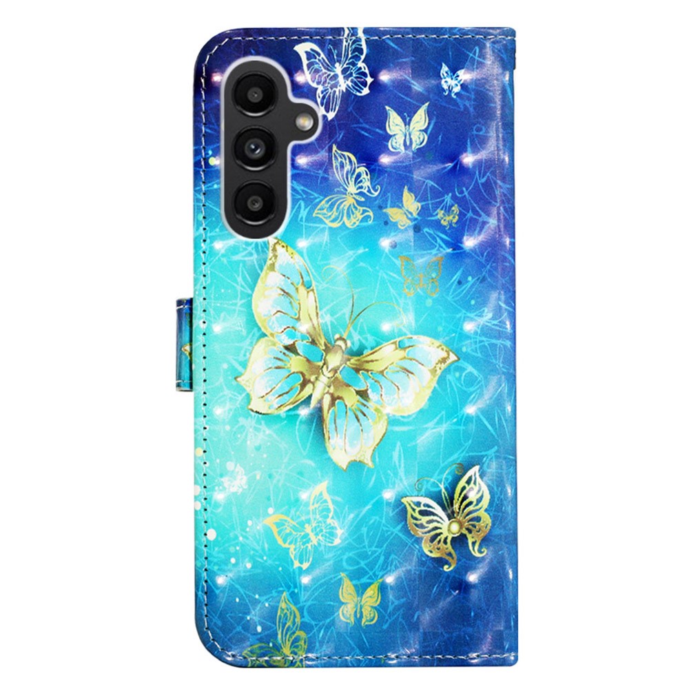 Samsung Galaxy A14 5G / A14 4G Läderfodral 3D-mönstertryck Plånboksfodral med rem