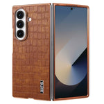 AZNS For Samsung Galaxy Z Fold8 Ultra Case Electroplating Crocodile Texture PU + TPU Phone Cover